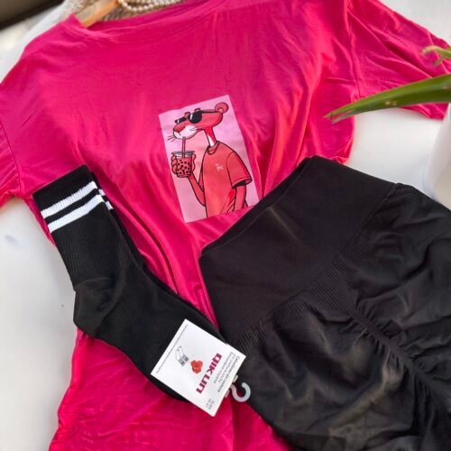 Conjunto Short Pantera Rosa 01