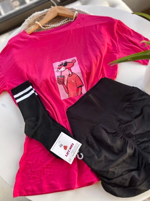 Conjunto Short Pantera Rosa 01