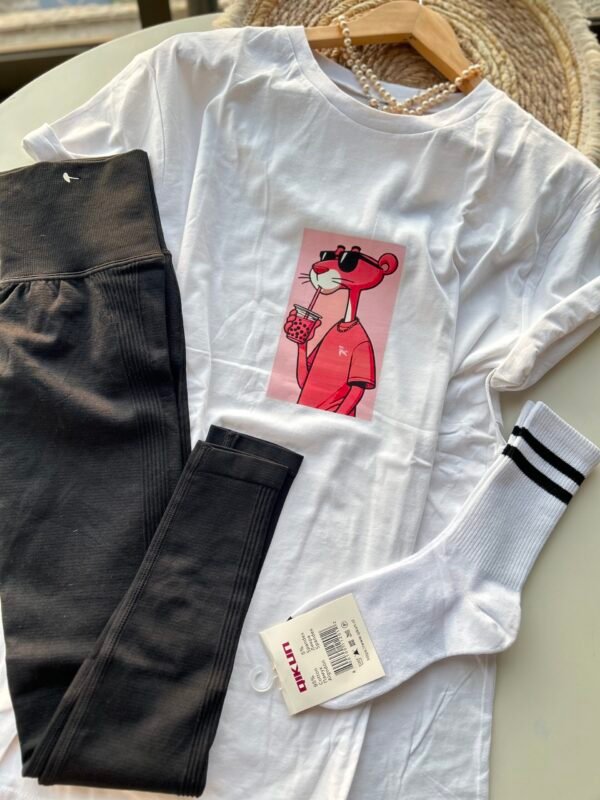 Conjunto Calza Pantera Rosa 01