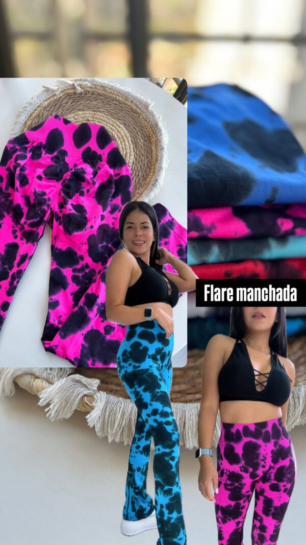 Calza Flare Manchada Push Up